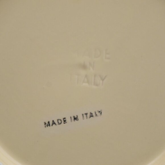 Italian Pottery Platter Plate Spongeware Floral Geometric Pattern - Picture 3 of 4